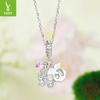 Cute Stroller Baby Three-In-One Pendant Accessories S925 Sterling Silver Love Diy Beads