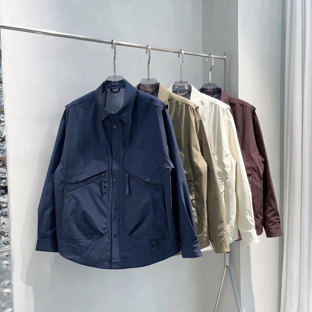 Spring New Fake Two-Piece Designer Lapel Tooling Men'S Shirt Jacket Spring And Autumn Fashion Versatile Top Tide