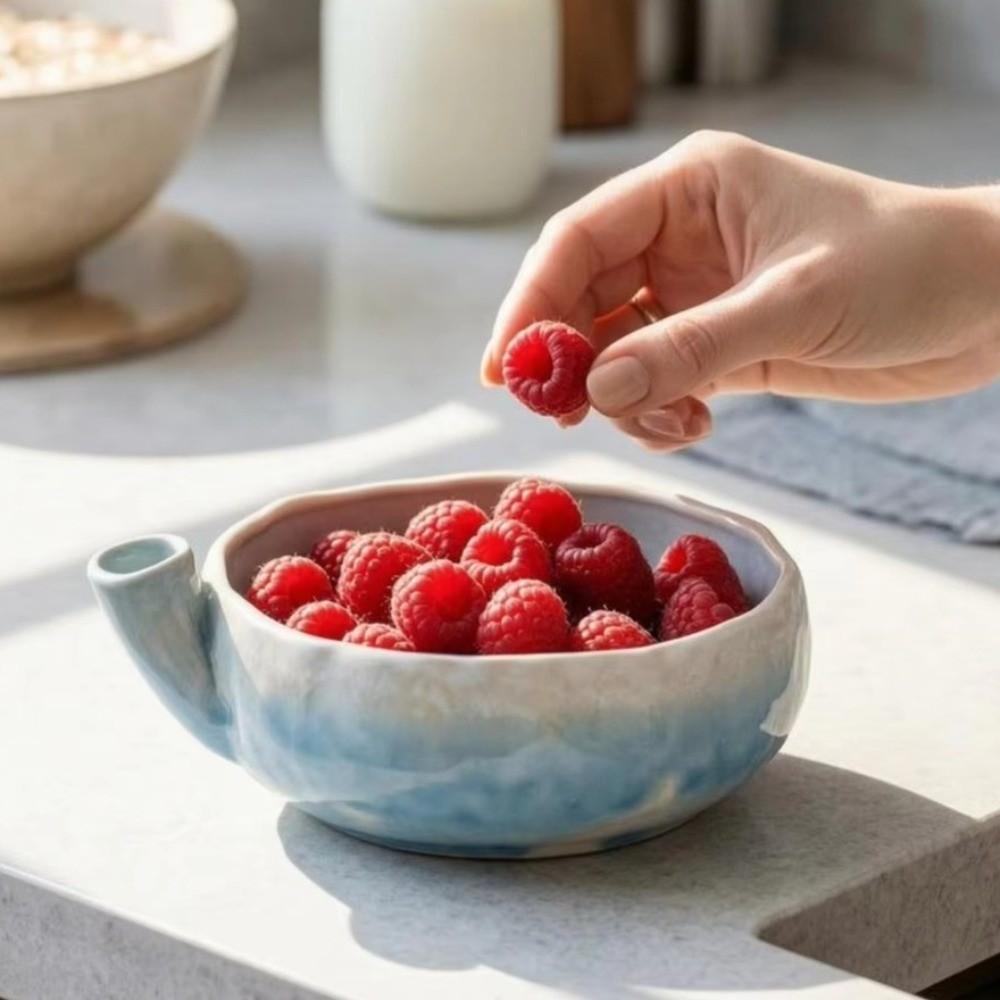 Automatic Rotating Berry Colander Bowl Self Spinning Fruit Rinse Bowl  Cherry Tomatoes