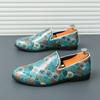 Fashion New Pointed Printing Pattern Slip On Shoes Men Designer Comfort Loafers Formal Wedding Prom Dress Homecoming Footwear