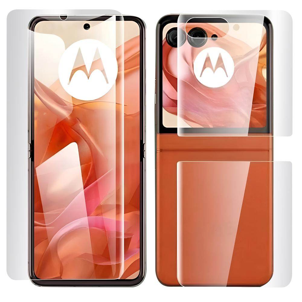 Hydrogel Film for Motorola Razr 70 Ultra / 60 Ultra for Back, Front and Inner Screen - Transparent