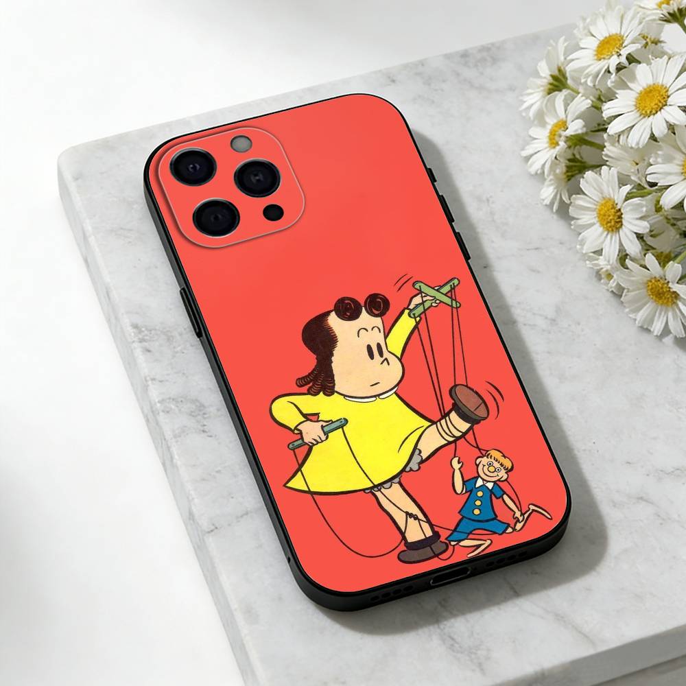 Cartoon The L-Little L-Lulu Show  Phone Case For iPhone 17,16,15,14,13,12,11 Plus,Pro,Max,Mini Silicone black Soft Cover