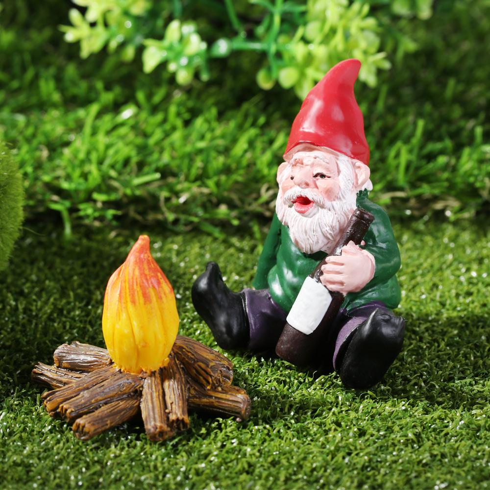 Gift Drunk Elves Funny Peeing Elf Miniature Gnomes Fairy Garden Dwarf Figurines Micro Landscape
