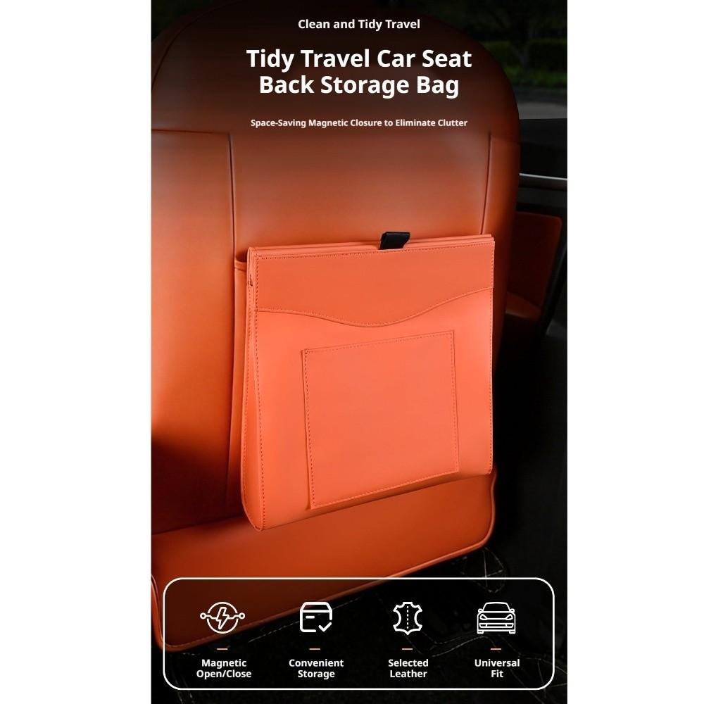 Waterproof Car Garbage Bag Leather Seat Hanging Trash Can Magnetic Adsorption Storage Bag Gift