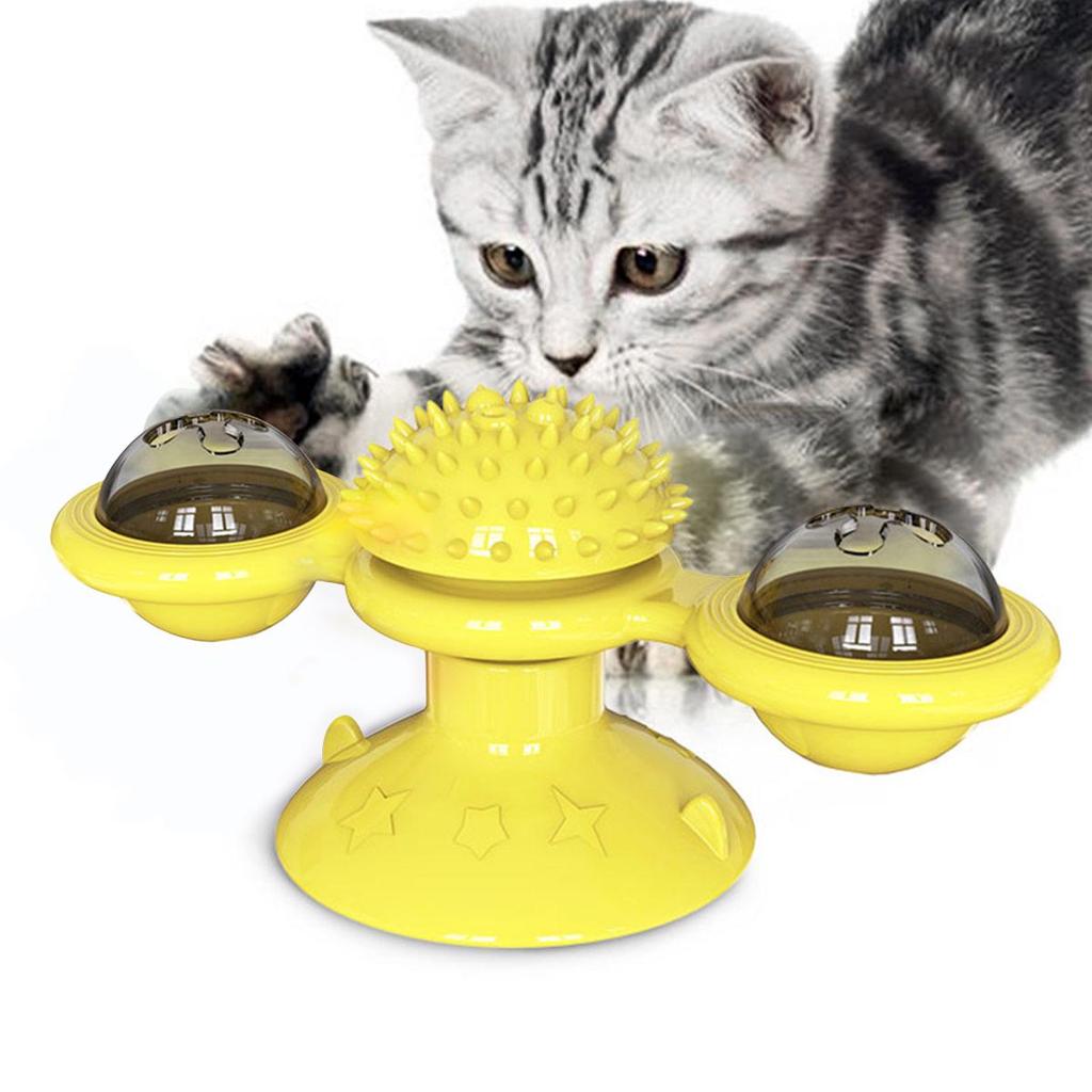 Высококачественные игрушки ветряной мельницы, головоломка для домашних животных, вращающийся проигрыватель с кистью, игрушки для кошек, ветряная мельница, котенок, интерактивные игрушки, товары для домашних животных