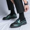 Fashion Classic Brand Men's Loafers Trend Green Men's Banquet Dress Shoes Business Shoes Men's Genuine Leather Casual Shoes Non Slip