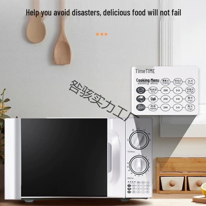 Compact 2025L Microwave Oven: Fast Heating, Mechanical Knob, Turntable, Steaming & Baking, Energy Efficient