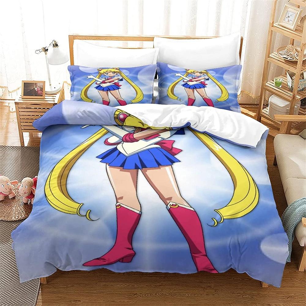 Комплекты постельного белья Cartoon S-Sailor Moon, изысканный комплект постельного белья, пододеяльник, комплект постельного белья, роскошный подарок на день рождения