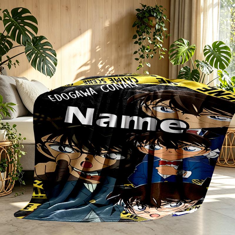 Custom Name Personalized Anime Print Blanket, Home Decor, Bedroom, Sofa, Camping, Couch, Gifts for Birthday Christmas