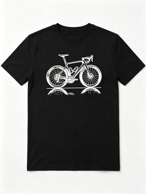 Unisexs Summer 100 Cotton Fashion Leisure Road Cycling Pattern Printed Loose Sports Round Neck Short Sleeve Tshirt Top