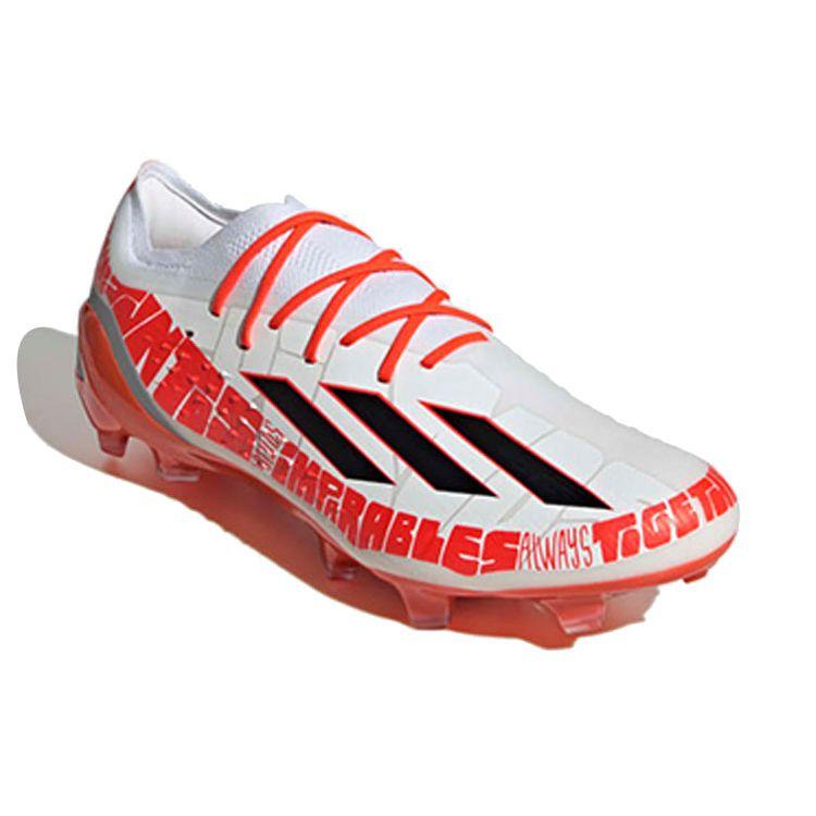 adidas X Speedportal Messi.1 FG White Solar Red Мужские кроссовки Cloud-White Core-Black GW8387