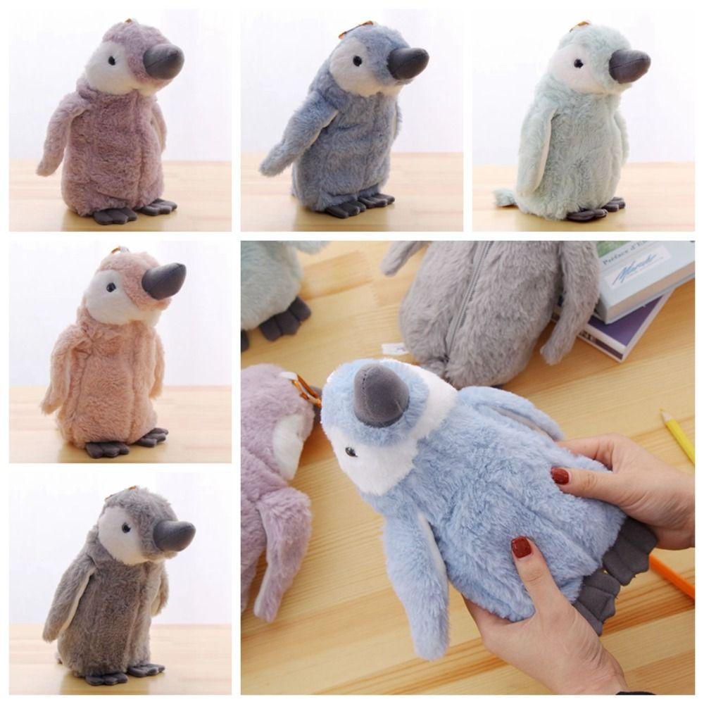 Pen Storage Bag Plush Pencil Case Stuffed Animal Penguin Pencil Bag Stationery Bag  Pencil Box