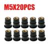 10/20/30Pcs M5/M6 Rubber Well Nut Motorcycle Windshield Rubber Rivet Nuts Bolts Motorcycle Accessories For Honda For Suzuki