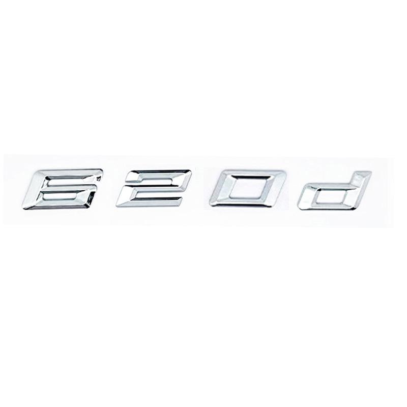 New ABS Alphanumeric Trunk Emblem for BMW 6 Series E63 E64 F06 F12 F13 - 620d 625d 628d 630d 635d 640d 645d 650d Logo Sticker