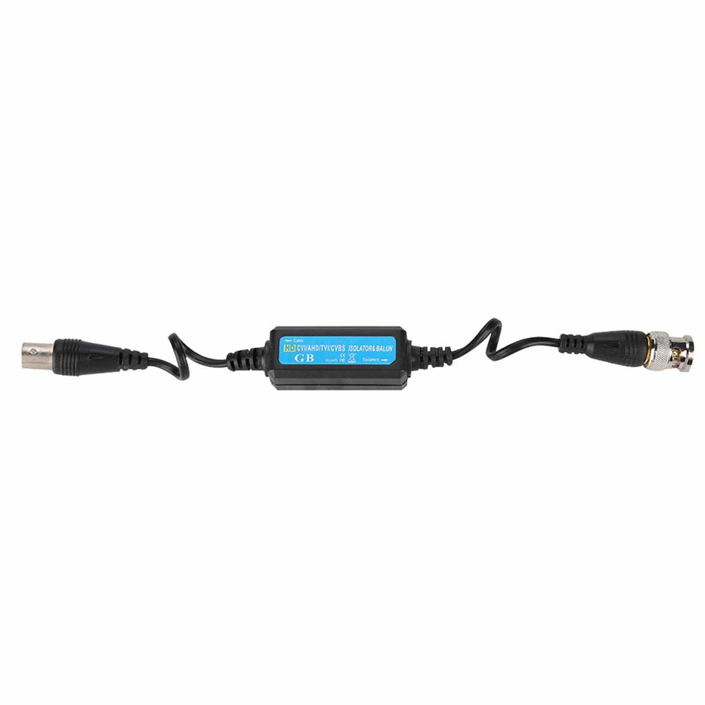 2pcs CVI AHD TVI CVBS Ground Loop Isolator Video Balun BNC Male to Female Coaxial Video Ground Loop Isolator for Camera