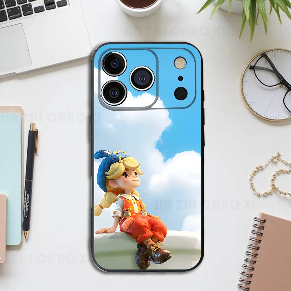 The Little KKingdom of Grains Black Phone Case For IPhone 17 16 15 14 13 12 13 12 11 Pro Max Plus XS XR Silicone Soft Back Cover