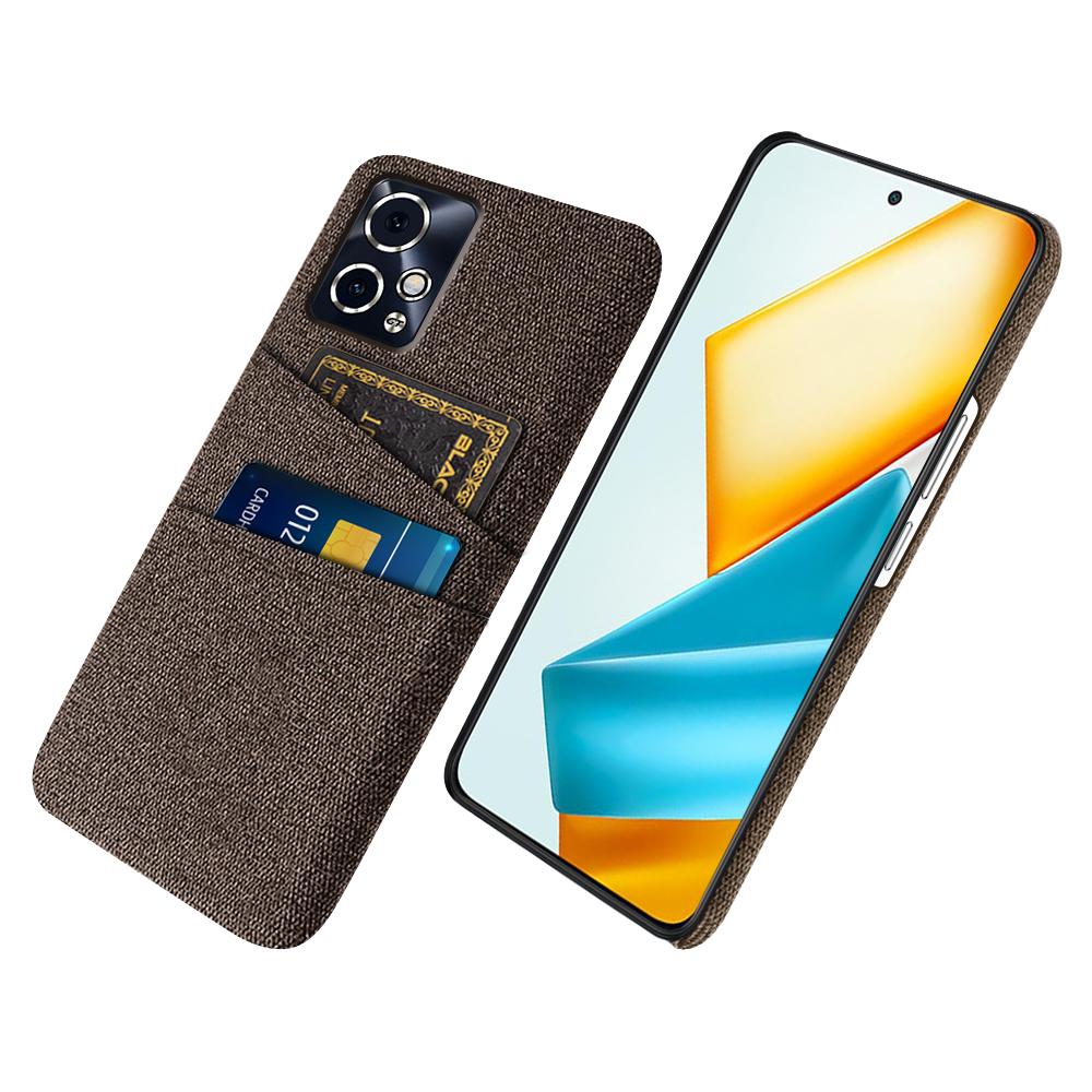 Чехол для телефона Honor 90 GT 5G с тканевой текстурой и двойным держателем для карт