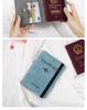 PU Leather RFID Passport Wallet Set with Strap, Card Holders, Ticket Sleeve, and SIM Slot