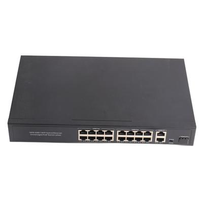 Ethernet-коммутатор 16 портов 10100M Adaptive RJ45 2 Uplink Gigabit для компьютерных сетейEU Plug