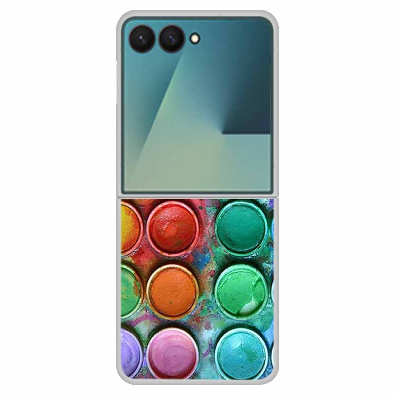 Мраморный чехол для Samsung Z Flip7 Прозрачная жесткая пластиковая крышка из поликарбоната Ударопрочный чехол для Samsung Galaxy Z Flip 7 5G Чехол Zflip7