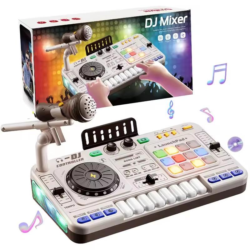 Детский симулятор DJ-микшера, игрушки, многофункциональные музыкальные эффекты, электронная обучающая игра, подарок на день рождения для детей