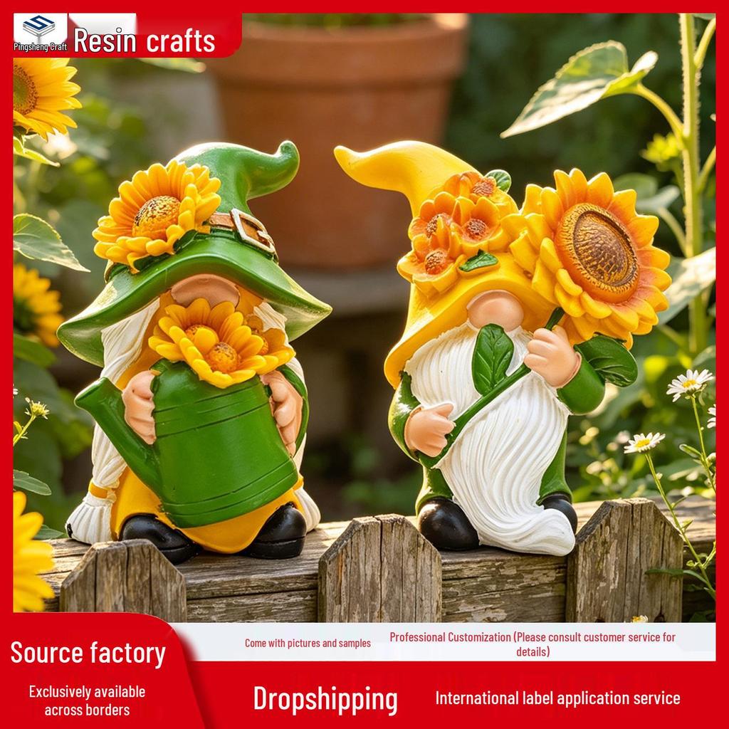 Смоляные ornaments подсолнечника для сада и подоконника