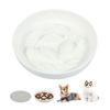 Миска для кошек Медленная кормушка Нескользящий коврик Поднятый край Питомцы Едят Против рвоты Керамическая миска Многоразовая Здоровая Защита от удушья