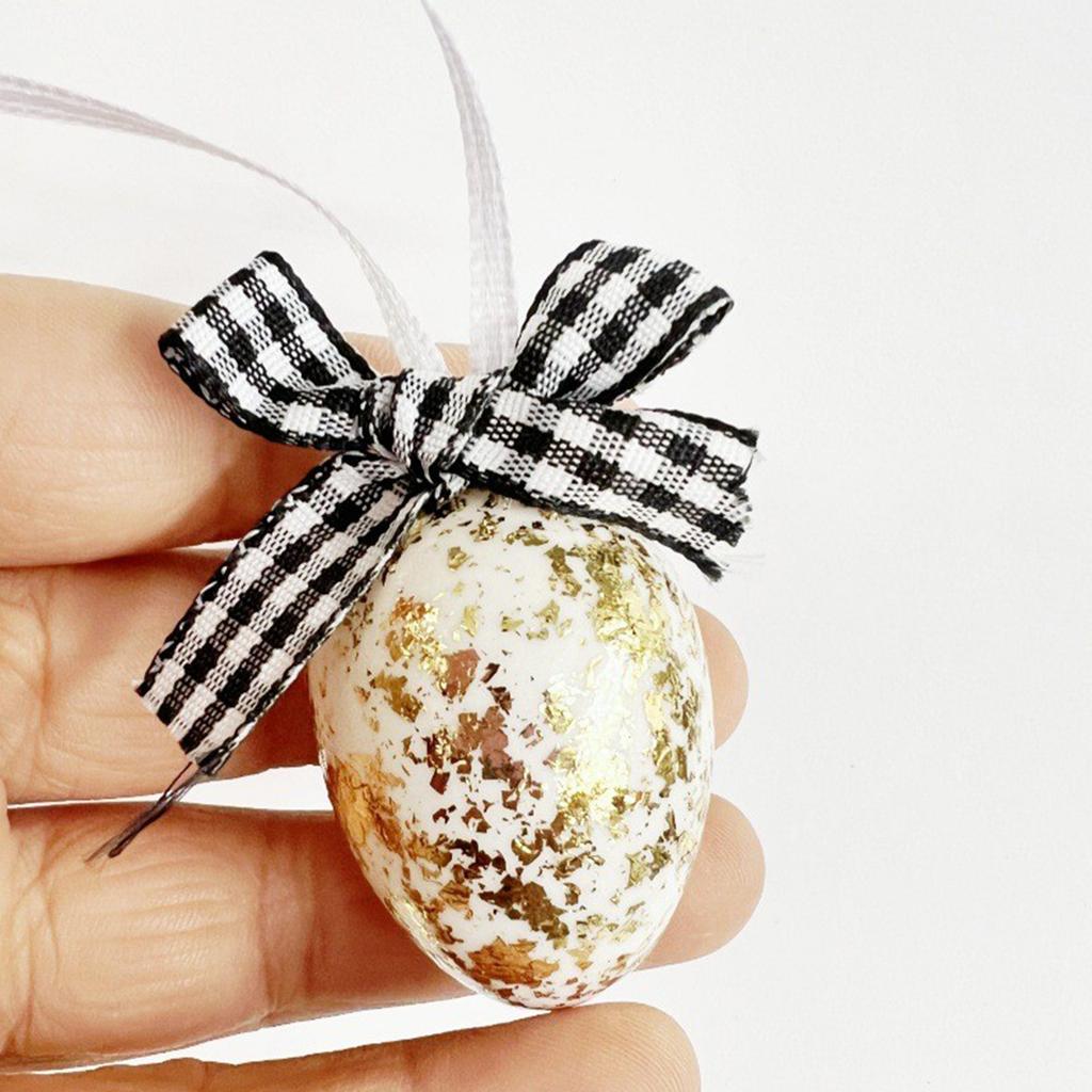 Пасхальное украшение, Наклейки на пасхальные яйца, Подвески из золотой фольги, Праздничные вечеринки, Имитация яиц