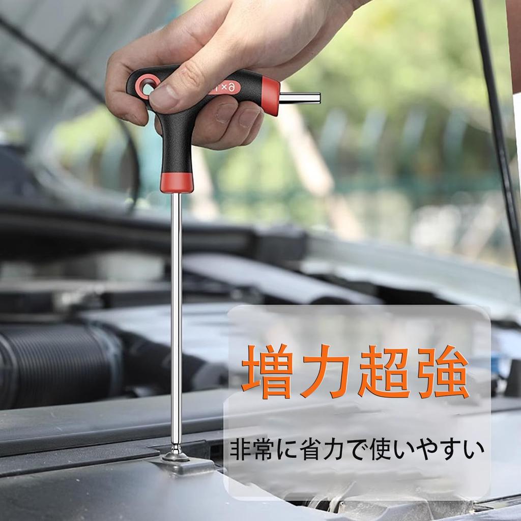 GOOMAND Набор Звездных и Шестигранных Ключей Torx с Длинным Шариком и Хромованадиевой Сталью Torx Hex 19-Штук Ключ, Ключ, Т-образная Ручка, Наконечник, (Сталь Cr-V) T10-T50,