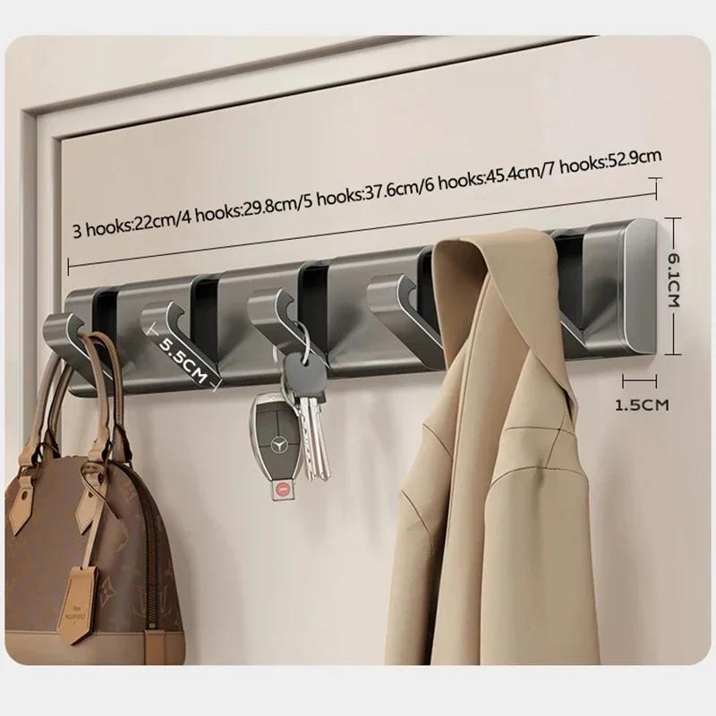 Алюминиевый невидимый складной креативный крючок для переноски сумок, крючок для подвешивания полотенец, складные крючки, настенный крючок, вешалка для одежды, настенное крепление