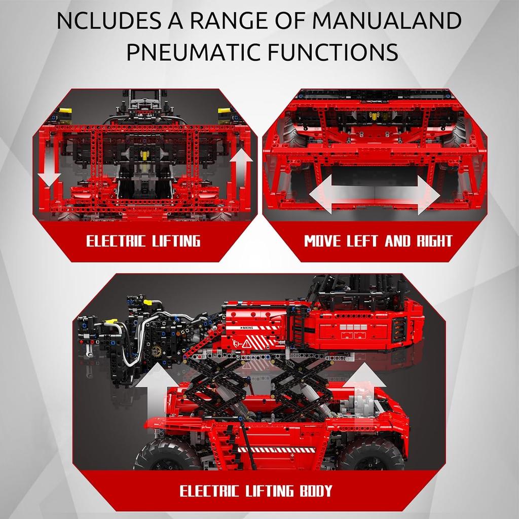 MOULD KING 17029/17030 Набор моделей для сборки контейнеровоза с ножницами Технический радиоуправляемый автомобиль для взрослых Для детей Подарок на день рождения