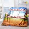 Roblox 103 Customize Text Blanket Throw Personalized Blanket Comfortable Suitable for Livingroom Seaside Bed Bedding Ideal for All Seasons