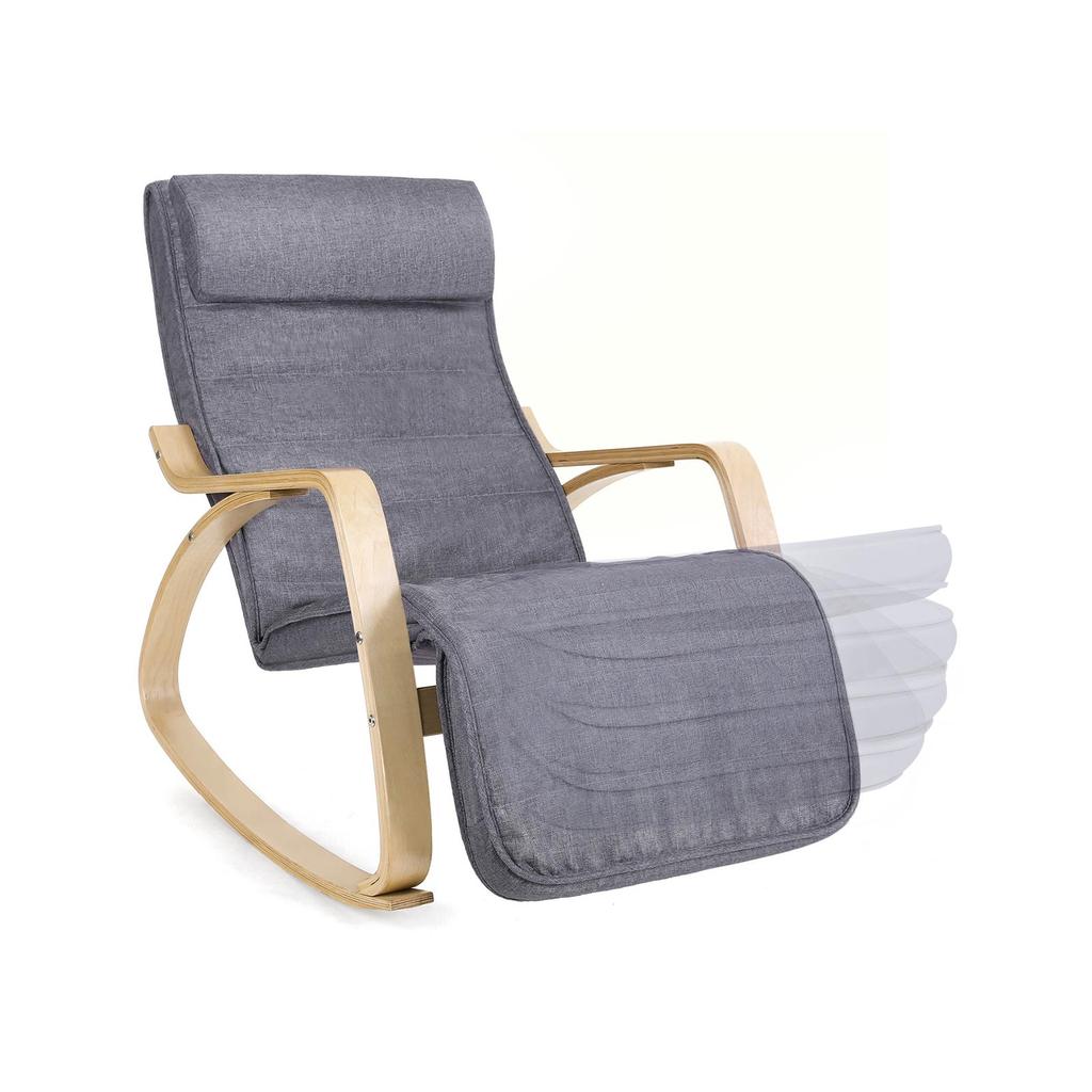 Songmics Rocking Chair - Living Room Chair. gray