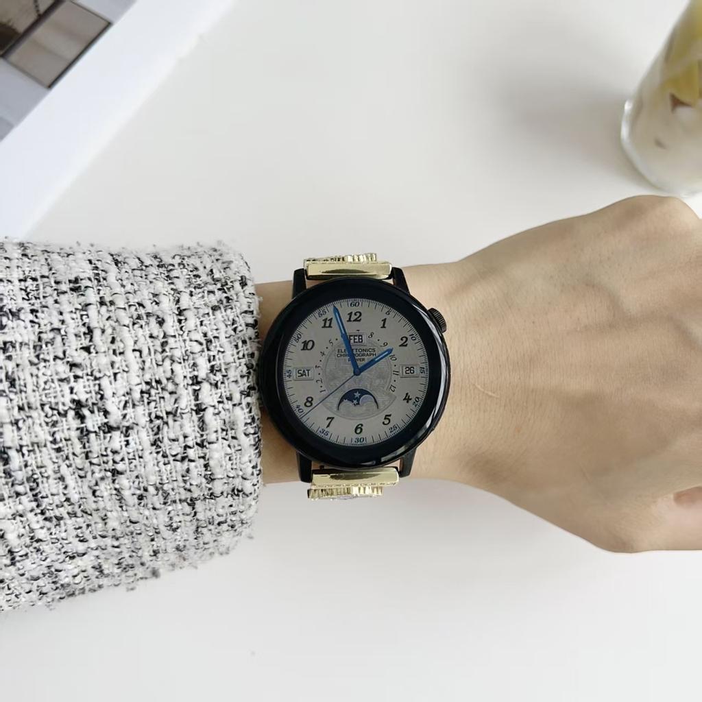 Премиальный кожаный ремешок с блестящими бриллиантами в виде четырехлистника для Applewatch Apple Watch S10 женский ins нишевый se