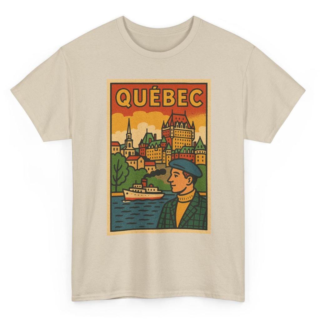 Quebec T-Shirt Unisex: Retro Canada Tee
