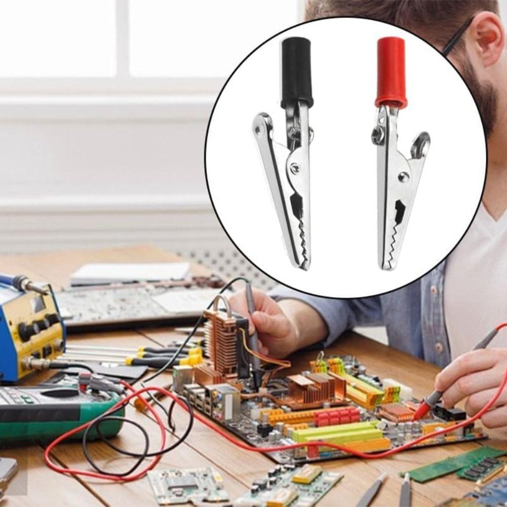60pcs Professional Insulated Alligator Clips Joints Connection Universal Battery Clamps Spring Loaded Jumper Clips Boat