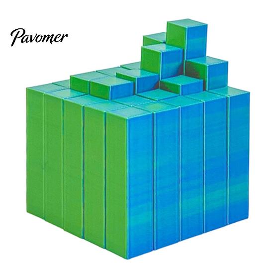 Гибкая кубическая игрушка 3D-печатная скользкая игрушка, Снятие стресса Телескопические успокаивающие сенсорные инструменты Карманный размер Декомпрессия для детей Взрослых Портативный