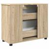 Bathroom Cabinet with Drawers Sonoma Oak Finish 76.5 x 35 x 64 cm