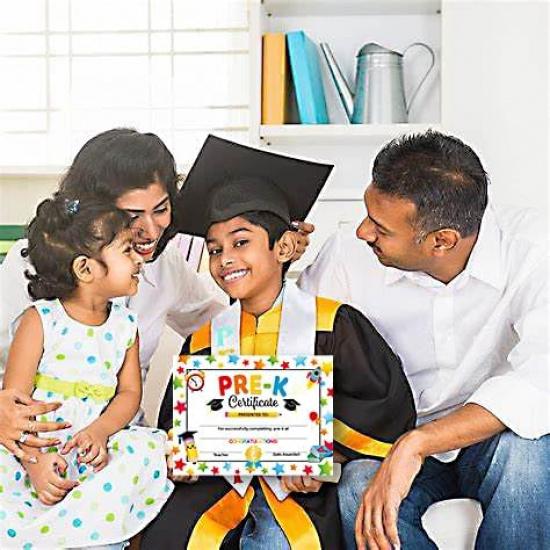 PRE-K Graduation Diploma 2025, Preschool Graduation Award Certificate 2025, Preschool End of School Year Certificate, BYJZ Preschool Graduation