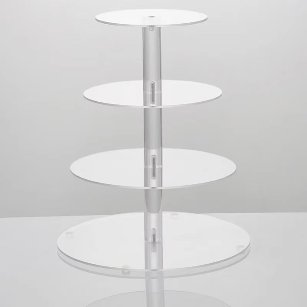 Clear Dessert Display Holder 3/4/5 Tier Cake Serving Rack Cake Display Shelf Birthday Party