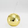600ml Flash Ball Cup Creative Ball-shaped Sippy Cup Glittering Straw Cup Unique Spherical Water Cup for Bar Nightclub