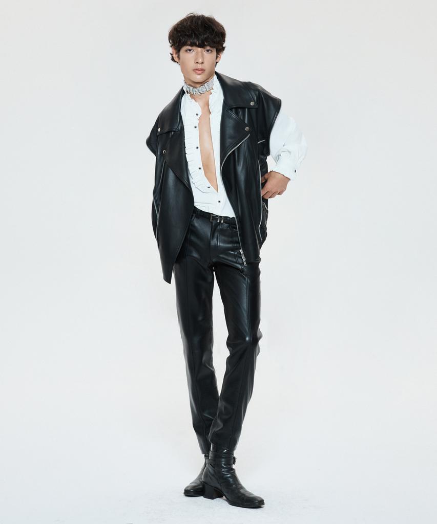 UNTAGE Leather Slim Trousers_Uth-Fp32