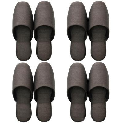 Прочные гостевые виниловые тапочки Набор тапочек Тканевые (Большой, Коричневый, 4)