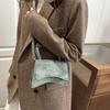 Single Shoulder Smudging Square Bag Purse Square Simple Crossbody Bag Solid Color Large Capacity PU Leather Handbag Streetwear