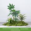 Luxury Faux Green Plant and Flower Decor - Indoor Moss and Grass Clusters for Elegant Landscaping.