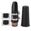 Clarinet Mouthpiece Kit ABS Ligature Cushions Reed Cap Musical Instrument Accessories(Black )