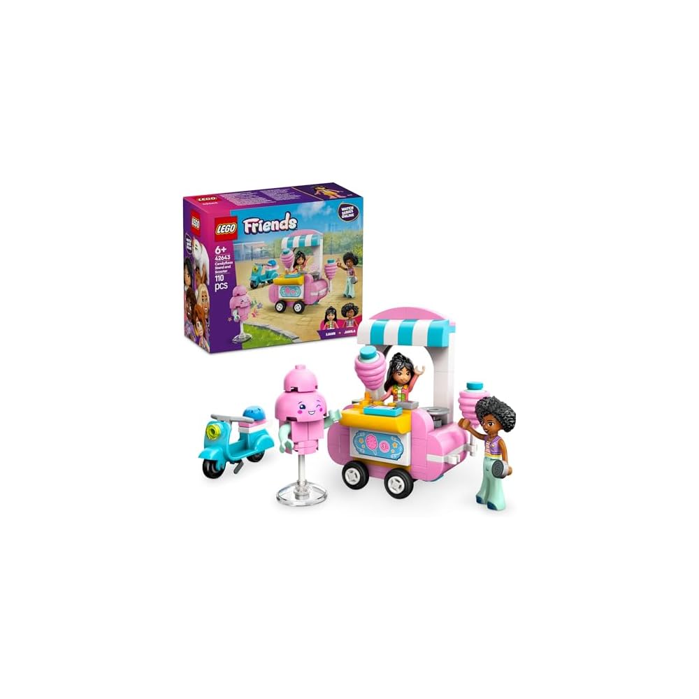 LEGO Friends Cotton Candy Shop Building Toy Set for Kids 6-9 Years Old Educational Play Blocks 42643