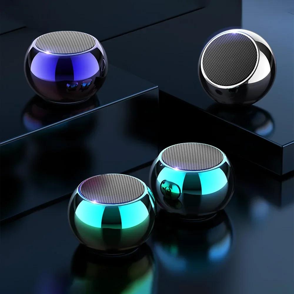 Беспроводная Bluetooth колонка M3 Звуковая коробка Для аудитории Металлическая Стерео Объемный Звук Сабвуфер Маленькие Мини Портативные Bluetooth колонки