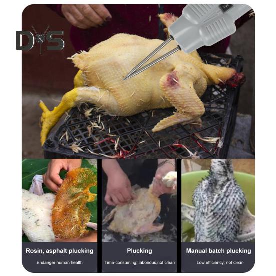 Электрический быстрый ощипыватель для цыплят, портативный ручной очиститель перьев птицы, перезаряжаемый небольшой автоматический очиститель волос, водонепроницаемый, эффективный