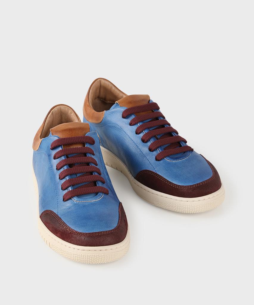 Panicale Blue Cowhide Sneakers